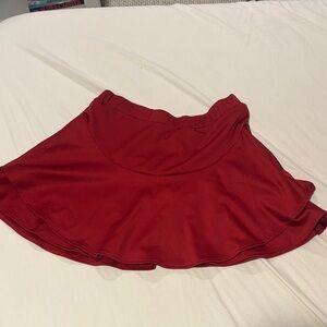 Chic Red Skater Skirt